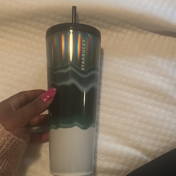 𝅺STARBUCKS 2021 Venti Cold Cup green/grey Plastic 24oz - Picture 5 of 6